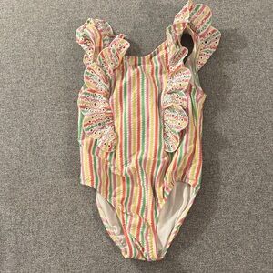 5/$15- Colorful Striped Kids One Piece Swimsuit
